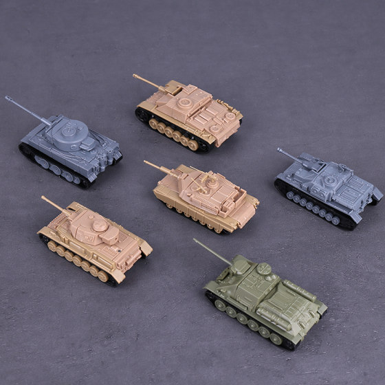 4D square glue-free assembled tank static model toy