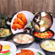 Simulated bowl of vegetable soup model cabinet decoration props