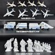 Toy airport airliner scene model ornaments