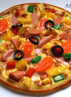 仿真薄款披萨饼Pizza匹萨模型家居摆设样板房摆件影视摄影道具