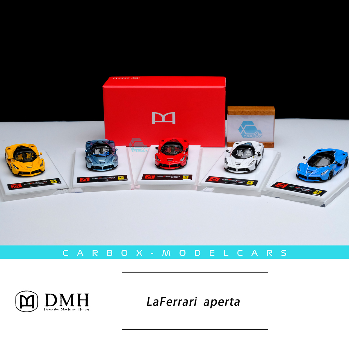 [CarBox] DMH 1:64树脂汽车模型法拉利LaFerrari aperta拉法敞篷-图2