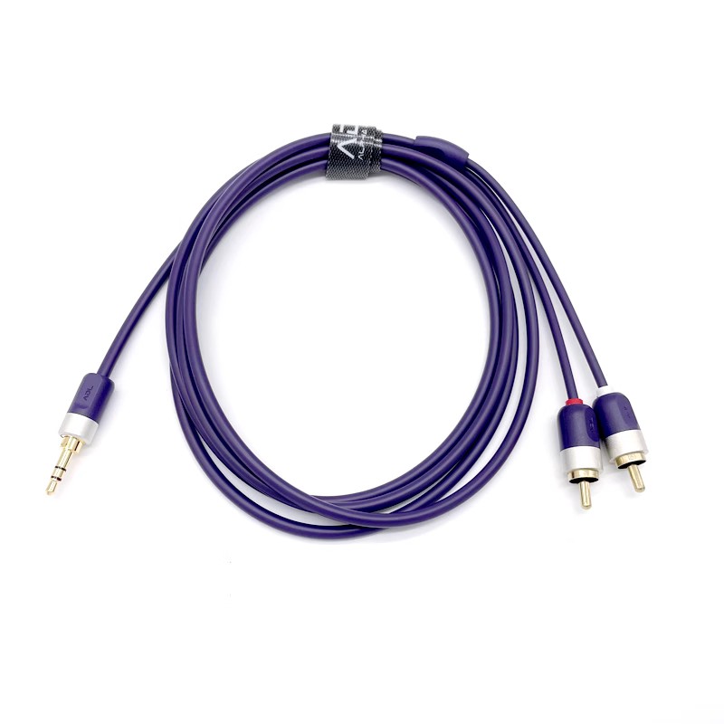 进口二手古河ADLID35R单晶铜银3.5转2RCA双莲花一分二信号音频线 - 图1