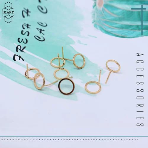 Медные серьги ручной работы, аксессуар, 18 карат, DIY, простой и элегантный дизайн, серебро 925 пробы