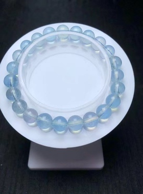 *石话石说*天然海蓝宝手链 干净透亮 高净度海蓝宝手链