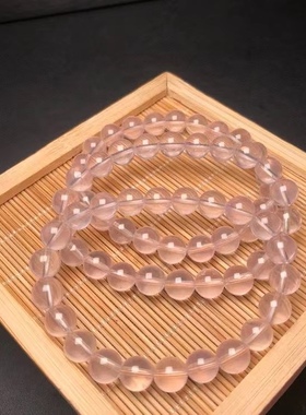 新年祝福！秒杀款！天然果冻粉水晶手链8.5-9mm