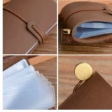 Вместительный и большой картхолдер, система хранения, ретро кожаная сумка-органайзер для визитных карточек, из натуральной кожи