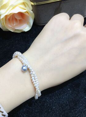 小众设计师风正圆强光珍珠项链