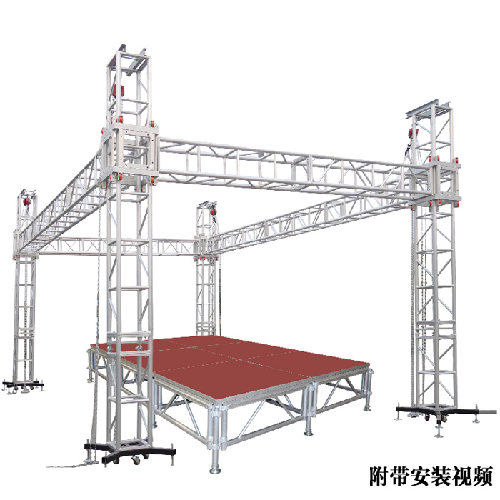 铝合金桁架舞台架子truss架雷亚架铝合金灯光架婚庆龙门架背景架 - 图0