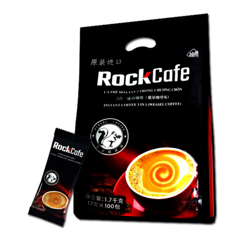 越南进口rockcafe越贡100条三合一猫屎咖啡味速溶1700g包邮袋装 - 图3