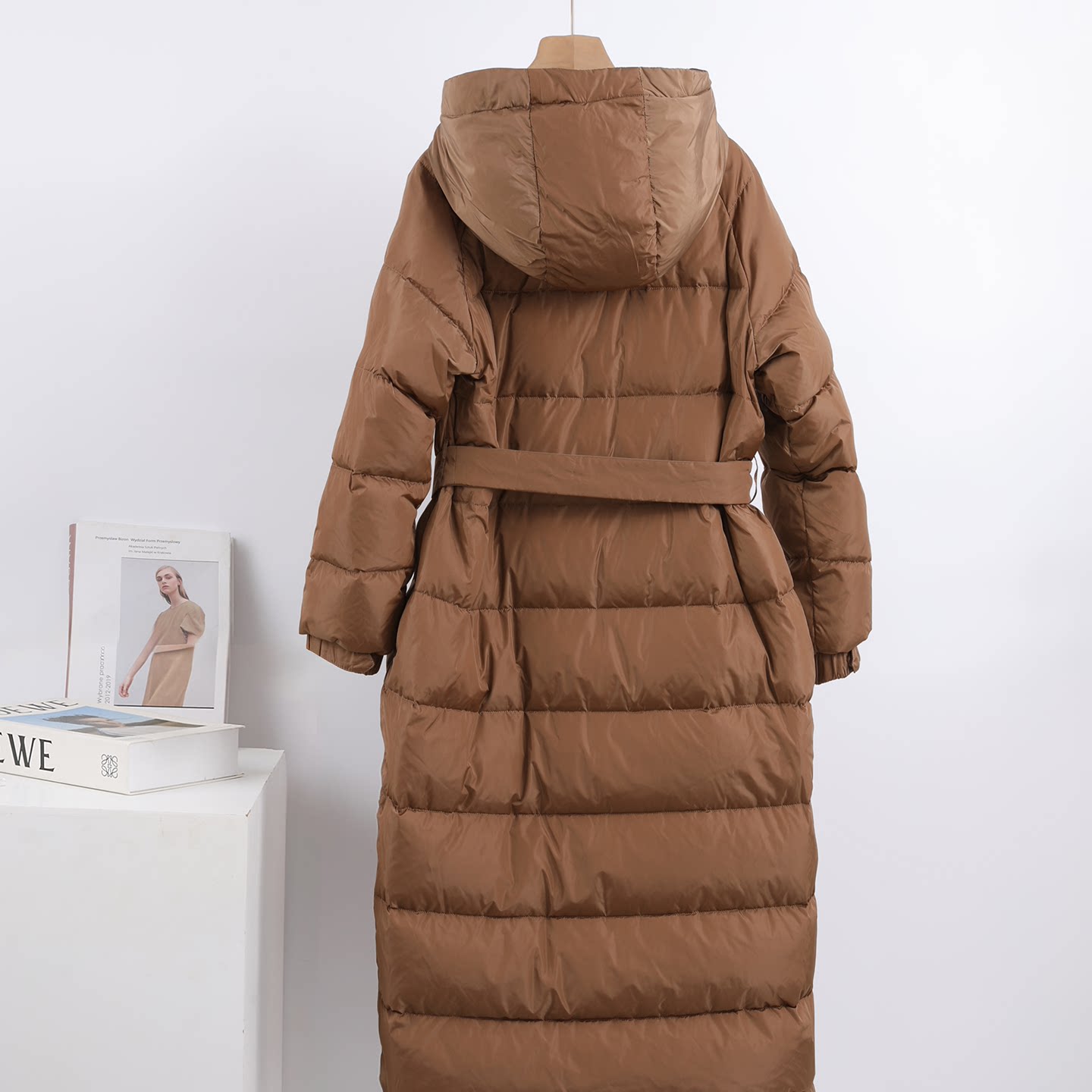 驼棕色长款双面羽绒服女2025冬季新款韩版收腰修身过膝外套2377,淘宝优惠券,粉丝福利购,淘宝优惠卷