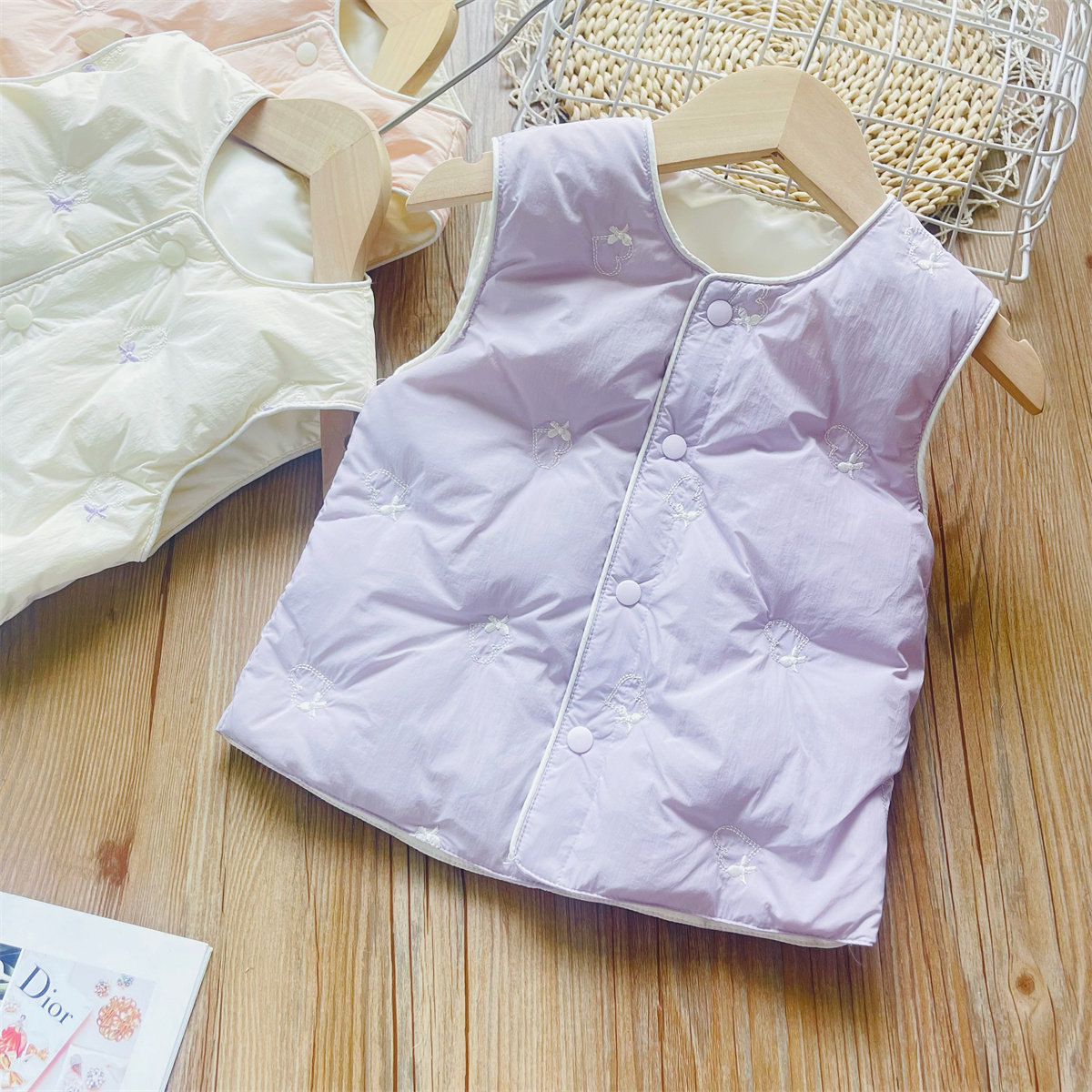 男女儿童90%白鸭绒刺绣花羽绒马甲 秋冬宝宝轻薄保暖卡通羽绒背心,淘宝优惠券,粉丝福利购,淘宝优惠卷