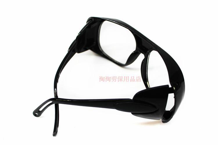 Welding glasses glass transparent welder's special protective glasses windproof and sand proof ultraviolet strong light labor protection and polishing goggles