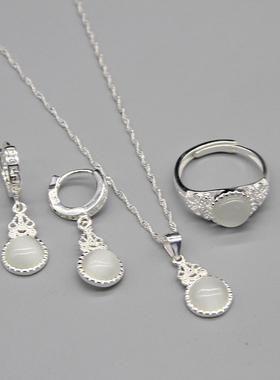 蒙歌饰品民族风925纯银三件套