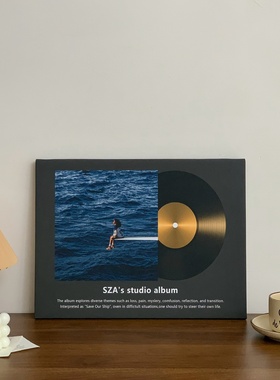 黑胶装饰画桌面装饰摆件高级感