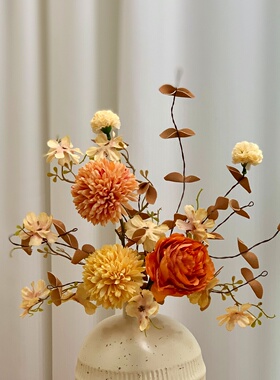 假花仿真花摆设花艺花束花瓶餐桌