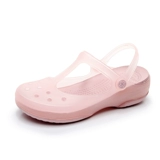 Летние тапочки в стиле Crocs, мюли, пляжная обувь, лето 2022 года, подходят для носки на улице, закрытый носок, в корейском стиле