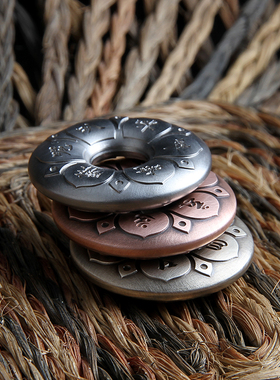 六字真言情侣纯铜纯钛吊坠把玩件