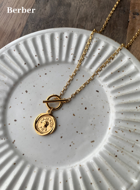 Berber希腊金币复古小众设计项链