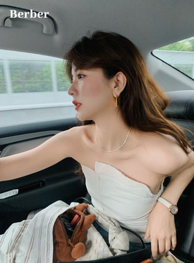 Berber意大利闪闪锁骨链S925银