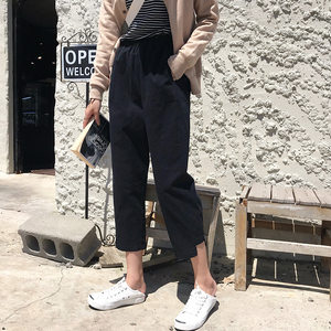 EAL羽迹休闲裤女学生韩版宽松 2019新款中腰百搭工装裤K177