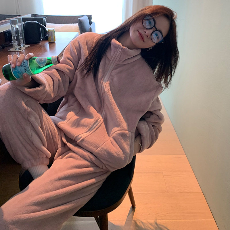 EAL楠涛情侣睡衣女春季珊瑚绒加绒加厚家居服女士休闲可外穿套装,淘宝优惠券,粉丝福利购,淘宝优惠卷