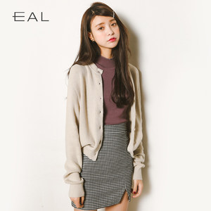 EAL羽迹2023春季韩版女装纯色针织衫毛衣百搭针织外套女士开衫L93