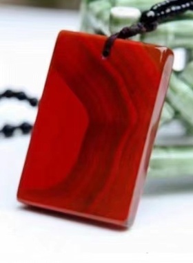 男女战国红玛瑙火焰红南红色吊坠