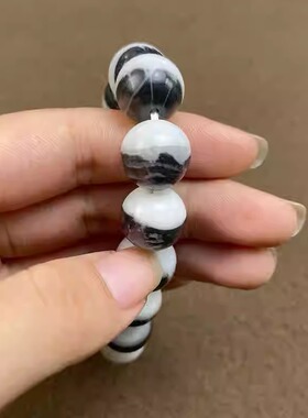一线天聚宝盆新疆和田玉黑白分明