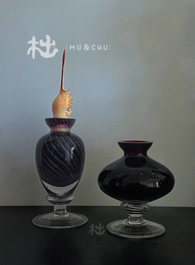 手工祖母绿家居花器琉璃复古