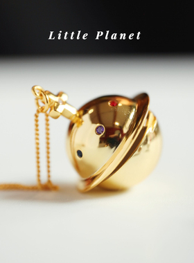 宠物纪念项链骨灰毛发小星球合金