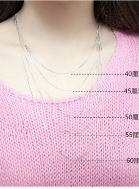 正品S925纯银项链锁骨女时尚