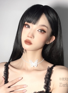 choker黑色小众设计感仙气锁骨链