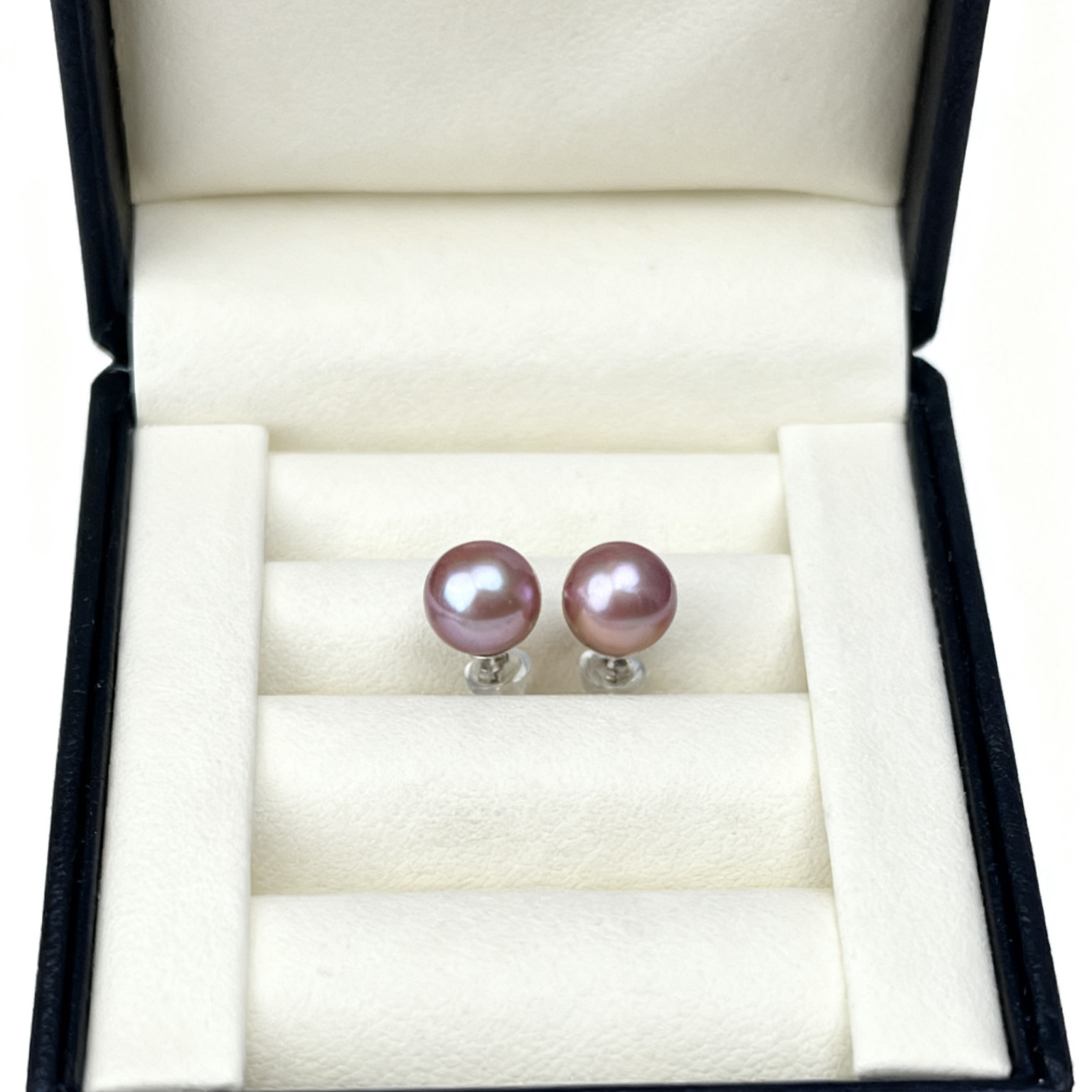 天然淡水珍珠耳钉S295纯银粉紫深紫简约优雅大方圆形耳环耳饰送礼,淘宝优惠券,粉丝福利购,淘宝优惠卷