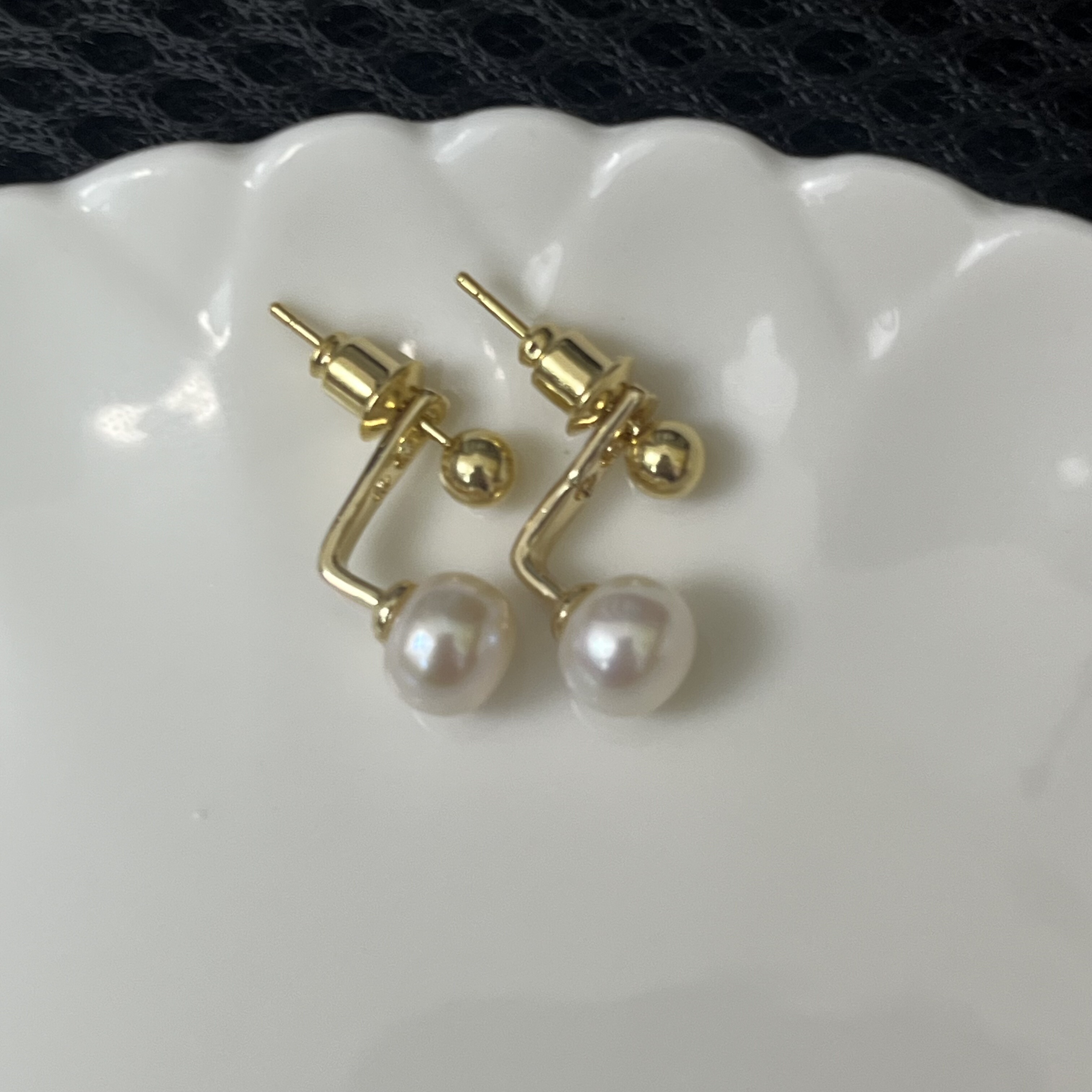 天然淡水珍珠豆豆耳钉925银针包金一款两戴简约气质高级耳饰耳环,淘宝优惠券,粉丝福利购,淘宝优惠卷