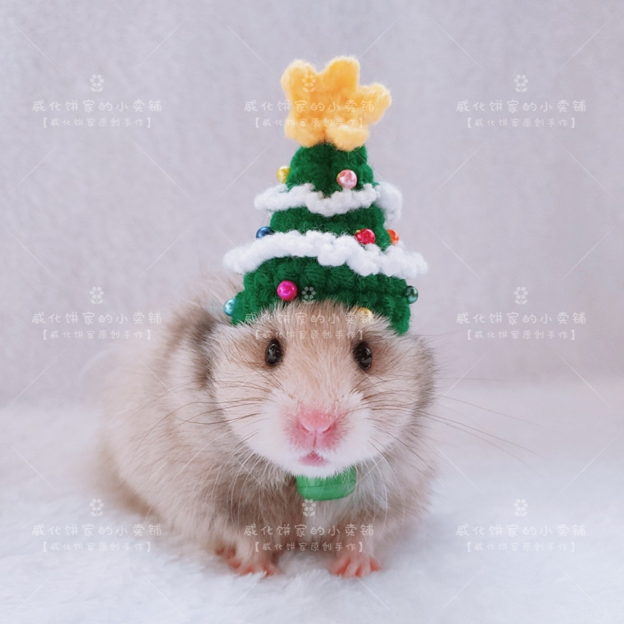 【威化饼家】圣诞帽 仓鼠帽子金丝熊花枝鼠豹纹守宫豚鼠宠物拍照,淘宝优惠券,粉丝福利购,淘宝优惠卷