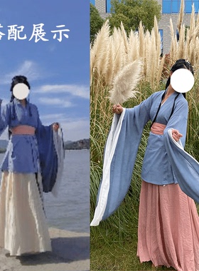 【纯色多色棉麻合集】 古风文艺百搭纯色棉麻绑带腰封宽腰带束腰