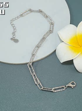 新款s925纯银波光粼粼手链