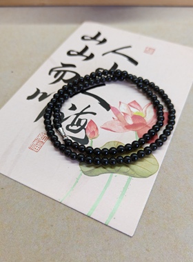 天然7a级黑曜石项链女锁骨链简约百搭气质高级感颈链配饰经典百搭