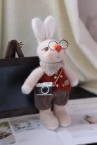 (Material Bag) Rod Needle Retro Rabbit doll Material Package Non-finished New Handloom