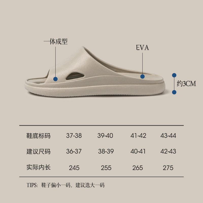 男士漏水镂空凉拖鞋夏季浴室洗澡速干室内防滑防臭居家用女卫生间-图2