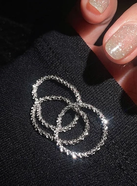 波光粼粼链满天星戒指925纯银食指设计小众女个性时尚轻奢网红