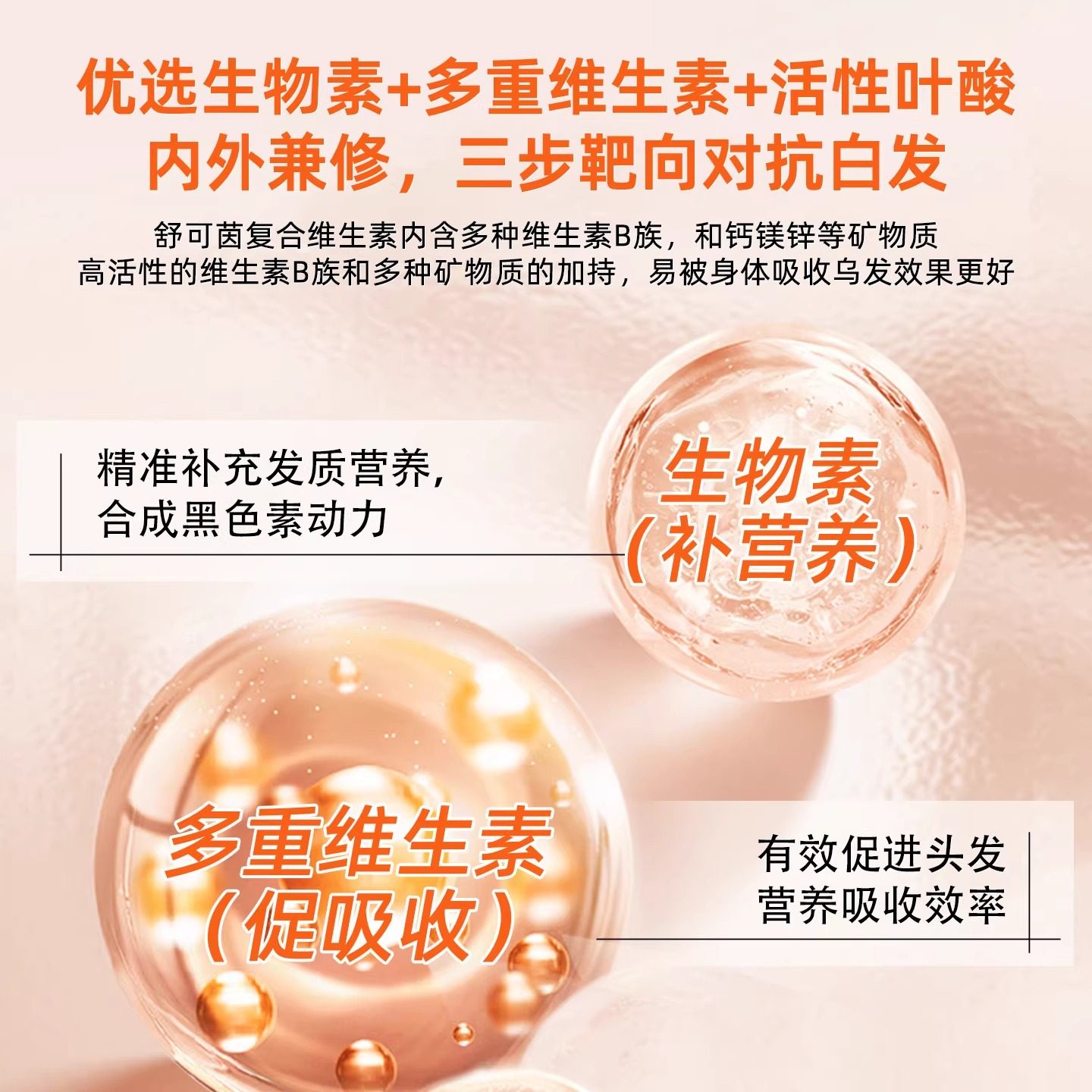 舒可因复合维生素官方正品白发脱发养护发乌黑柔顺维生素B正品店,淘宝优惠券,粉丝福利购,淘宝优惠卷