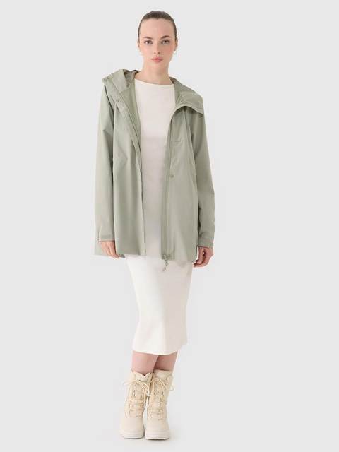 Foreign trade original export order to Poland 4F women's mid-length windbreaker 2025 spring style waterproof 8000