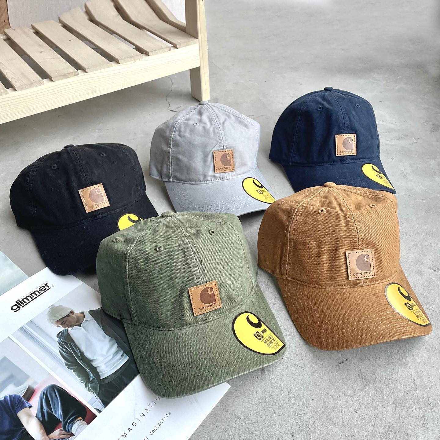 Carhartt Cap潮流情侣复古遮阳棒球帽男女弯檐帽潮牌帽子100289