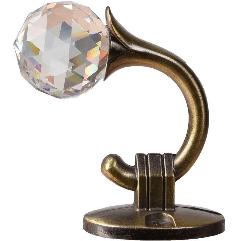 窗帘墙钩挂钩壁钩配件辅料装饰简约挂球绑带锌合金圆头小水晶挂勾,淘宝优惠券,粉丝福利购,淘宝优惠卷