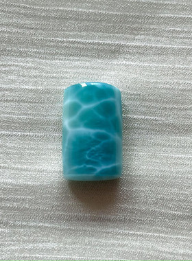 天然拉利玛吊坠海纹石坠子龟背纹水润蓝体冰糯种水滴 蛋面