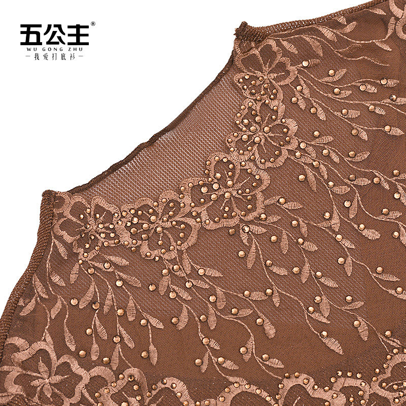 五公主高领蕾丝打底衫春秋网纱内搭 五公主蕾丝衫/雪纺衫