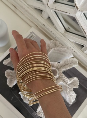 波光粼粼度假法式多层手镯