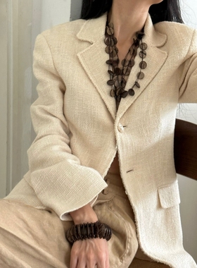 肌理圆片项链毛衣链女式