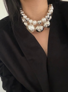 项链夸张颈链chocker女叠戴